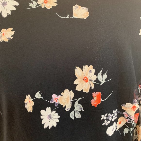 Black crossover bodice top with long sheer sleeves size XL very good condition - Picture 8 of 14